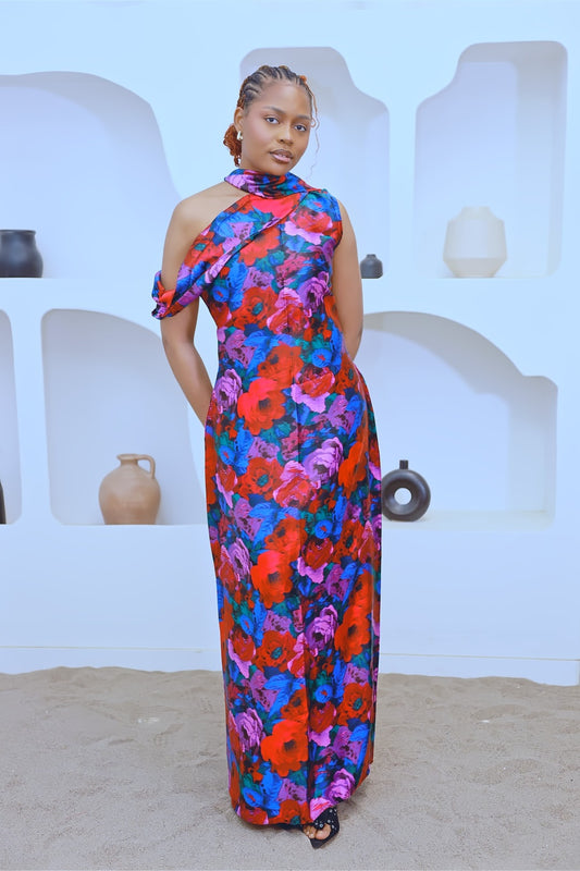 SLEEK DROP-SLEEVE  GOWN