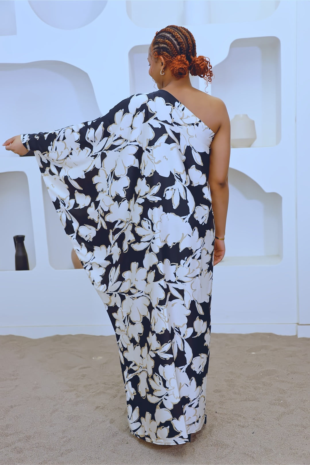 ONE-SIDE FLORAL PRINT