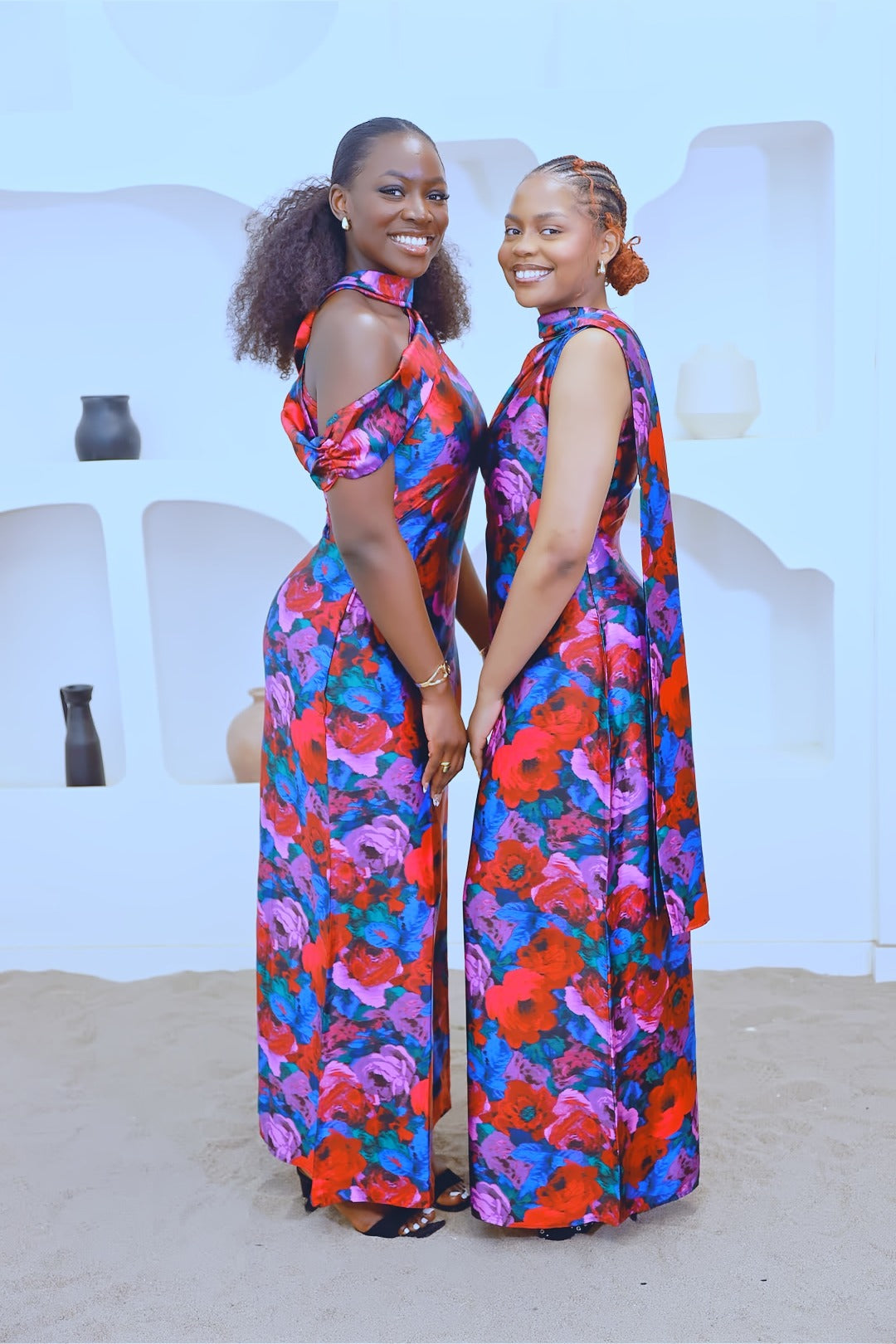 SLEEK DROP-SLEEVE  GOWN