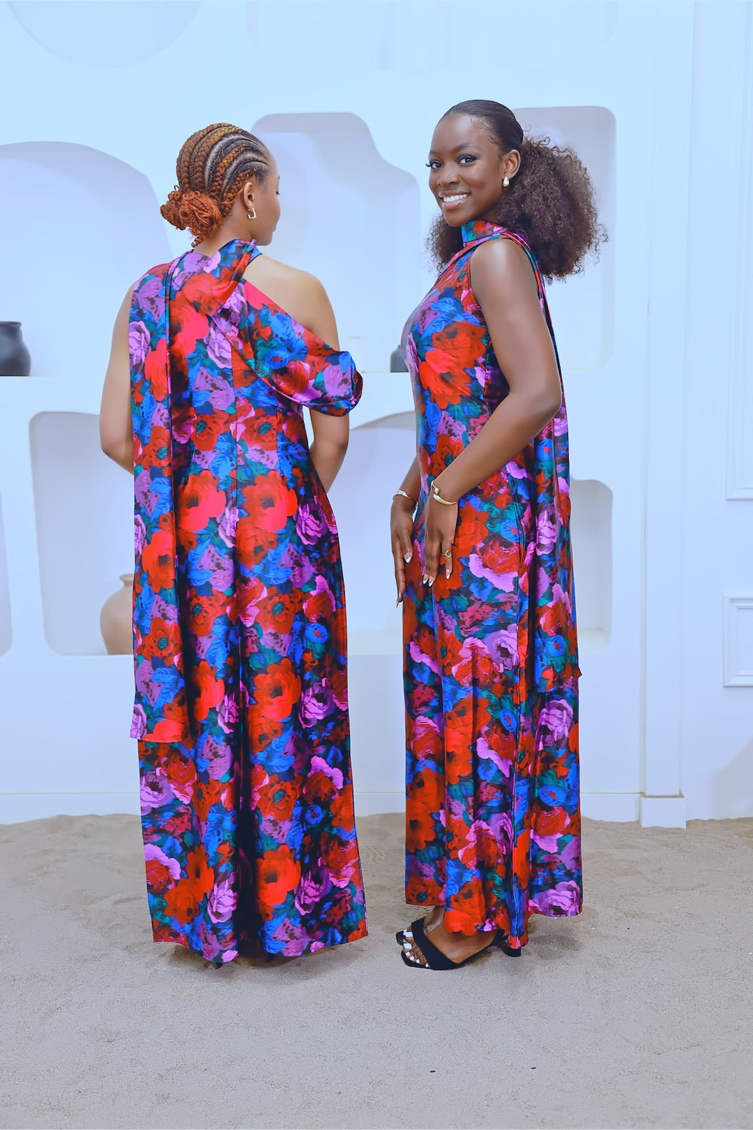 SLEEK DROP-SLEEVE  GOWN